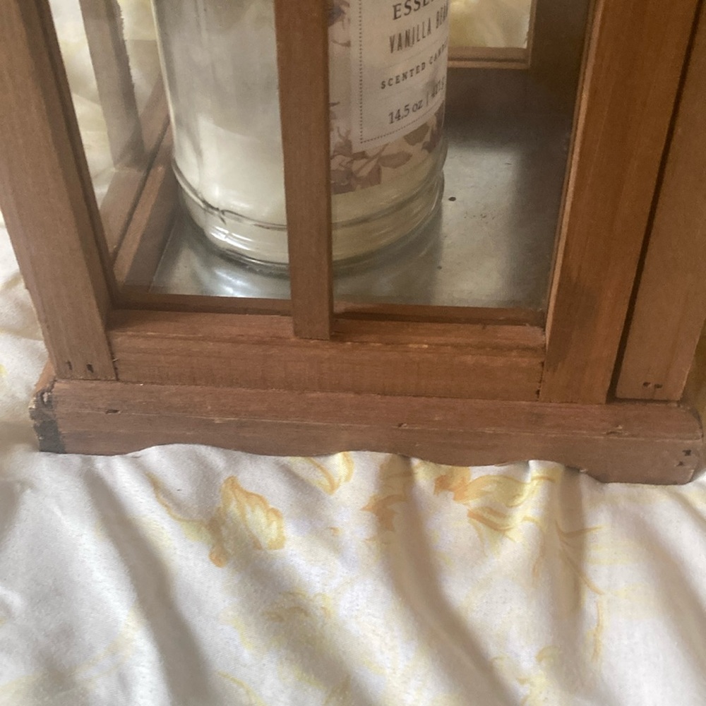 Rustic Brown Lantern Candle Holder - Picture 5 of 7